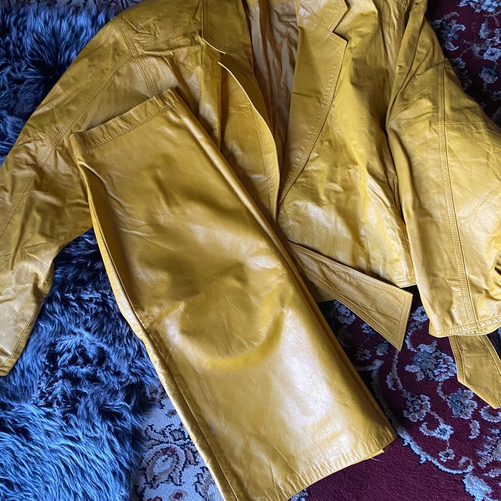 COPY - Matching leather jacket and skirt sz sm srkrt 5/6